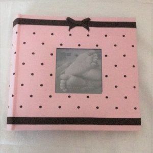 Pink and Brown Fabric Photo Album UNUSED